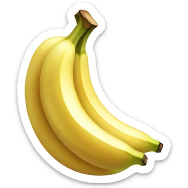 Create a gold banana emoji with golden highlights, adding a premium, sophisticated look. Include subtle texture and a light golden shimmer, symbolizing a higher level of support and progress. sticker
