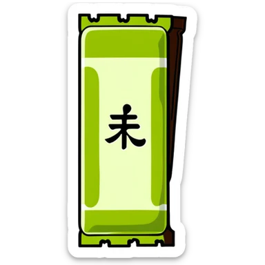 matcha chocolate bar sticker