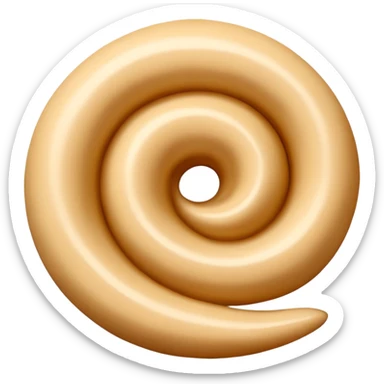 swirl of sesame paste smooth beige creamy glossy soft fluid gentle ridges velvety sheen no bowl spoon or sesame seeds soft lighting transparent background emoji scale sticker