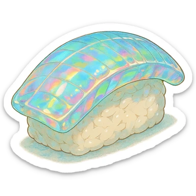 iridescent sushi sticker