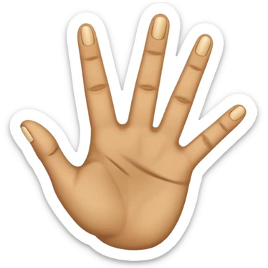 Fingering hand emoji where the first and fourth finger are folded, second and third finger are extended sticker