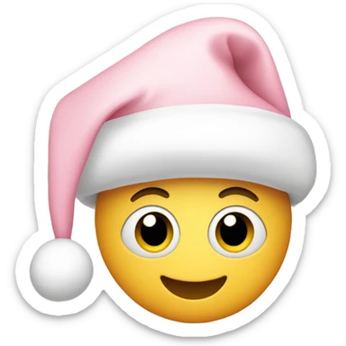 light pink santa hat sticker