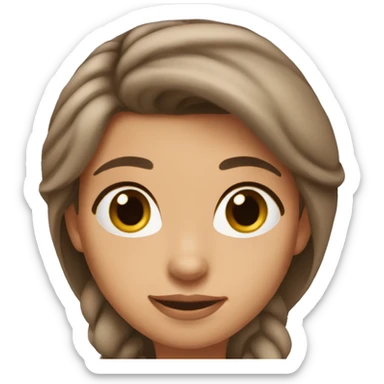 Woman called Léa Disney - Brown hair and Brown eyes sticker