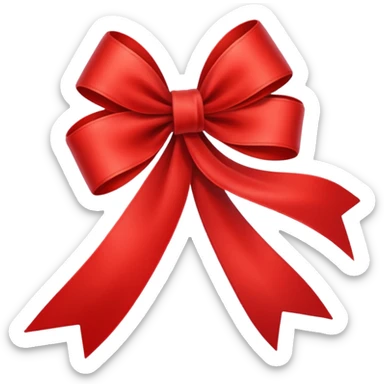 red ribbon sticker