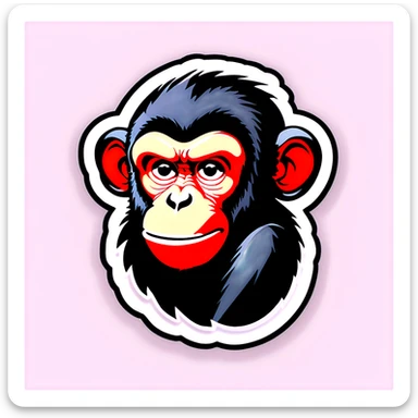 Monkey with a headache sticker