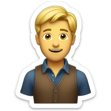 A fair guy singing  sticker