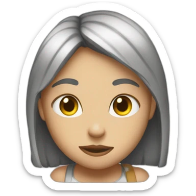 girl with a text that says Gaspo I hate you sticker