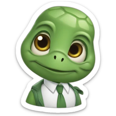 turtle as a school Teacher sticker