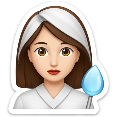 Zezette de femme blanche brune sticker