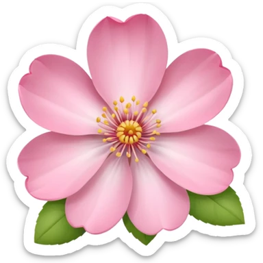 A bright spring blossom with soft pink petals opening gently sticker