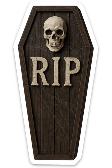 Halloween coffin , remove background sticker