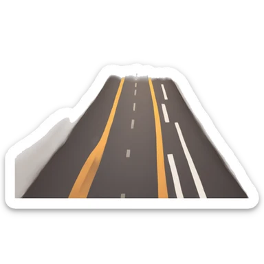 a road going into the sunset sticker