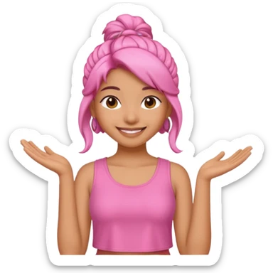 an ios genmoji for a cute indian bratz girl sticker