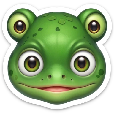 egy fogyatékos békafej ami cuki sticker