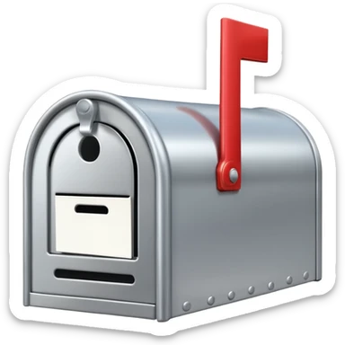silver mailbox front sticker