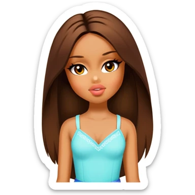 Girl with bratz style  sticker