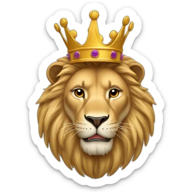 Lion énerver avec une couronne sticker