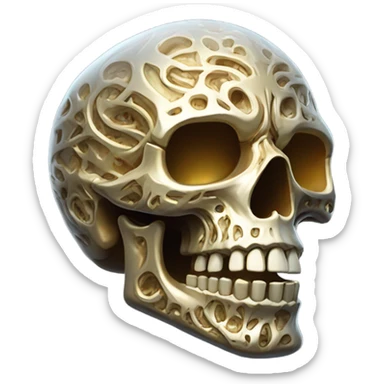 Skull shining sticker