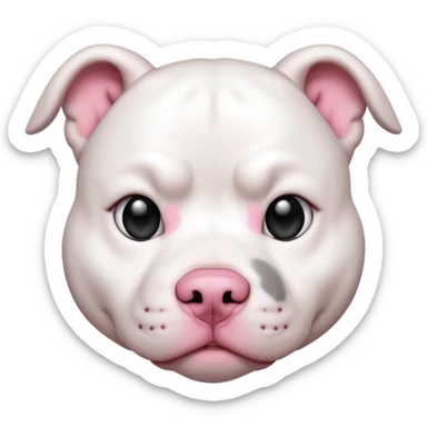 femail white pitbull sticker