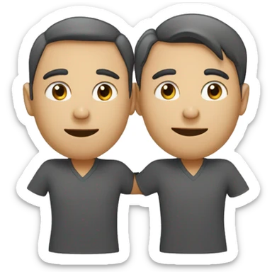 Deux âme sœur qui s'embrassent sticker