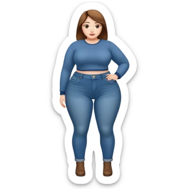woman with a very large bum sticker
