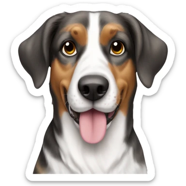Beagle dog Australian Shepard brindle coloring  sticker