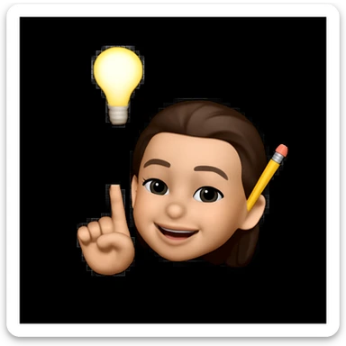 adjust the pencil so that her right ear is holding the pencil, keep the same style as the original image sticker