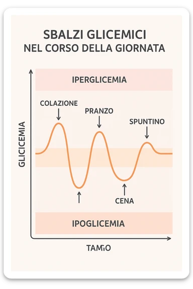 Sbalzi glicemici con grafico italiano sticker