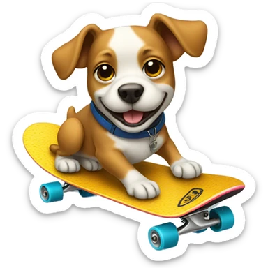 Dog riding a skateboard  sticker