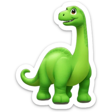 H&M green brontosaurus cuddly toy sticker