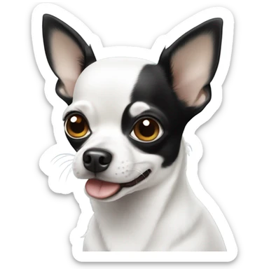 black and white chihuahua sticker