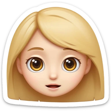 cute emoji, chibi cartoon style, big expressive eyes, soft lighting, smooth gradients, clean outlines, semi-realistic digital illustration, modern tech vibe, high detail, sticker style, transparent background sticker