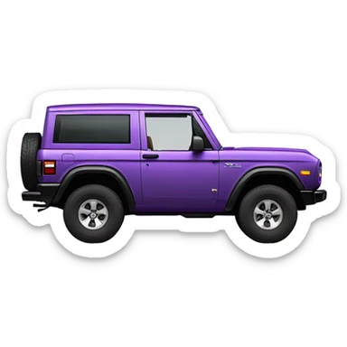 4 door purple 2023 Ford Bronco  sticker