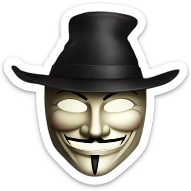guy fawkes mask sticker