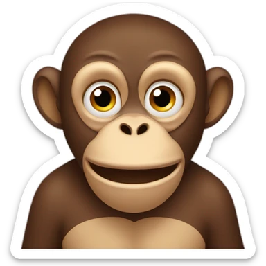 monkey covering mouth sticker