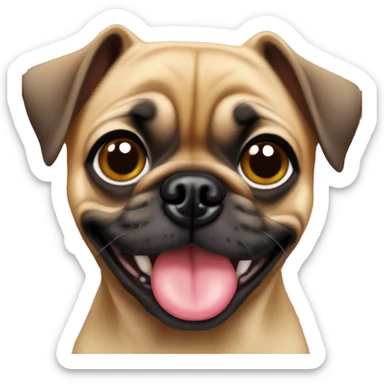 MinPin pug mix  sticker
