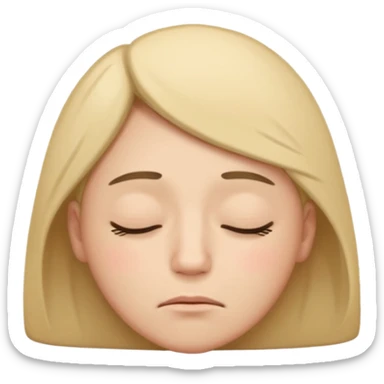 Tired happy face sticker