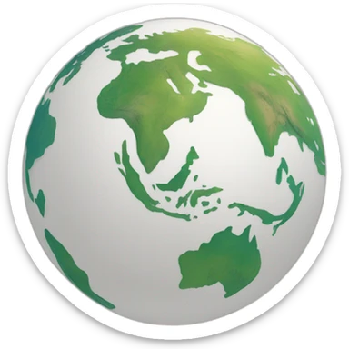 globe with asia side sticker