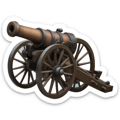 Crimean War cannon sticker