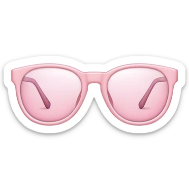 light pink glasses sticker