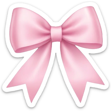 light pink ribbon bow sticker