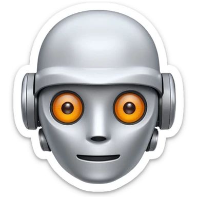 white ai old robot cute pepper sticker