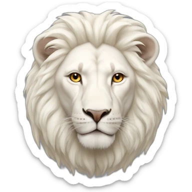 albino lion sticker