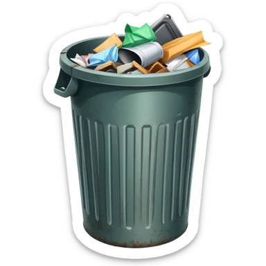 Ugly trash can sticker