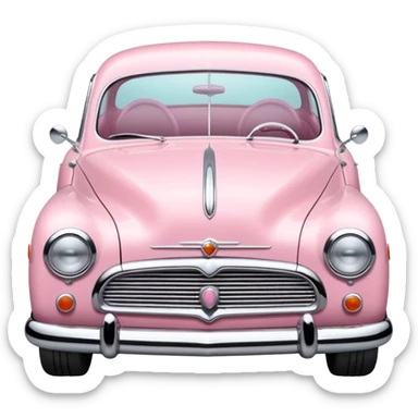 an aesthetically vintage light pink colored car sticker