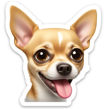 Chihuahua sticking tongue out sticker