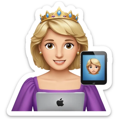content face typing, Princess diana sticker