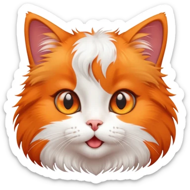 Кошка девочка очень сильно удивлена sticker