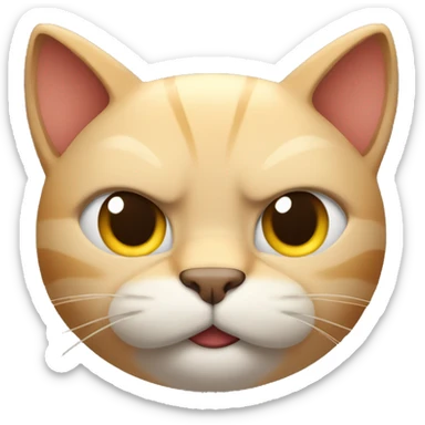 Cat with lots of muscles flexing biceps sticker