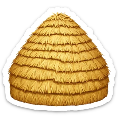 a haystack in the village in summer sticker